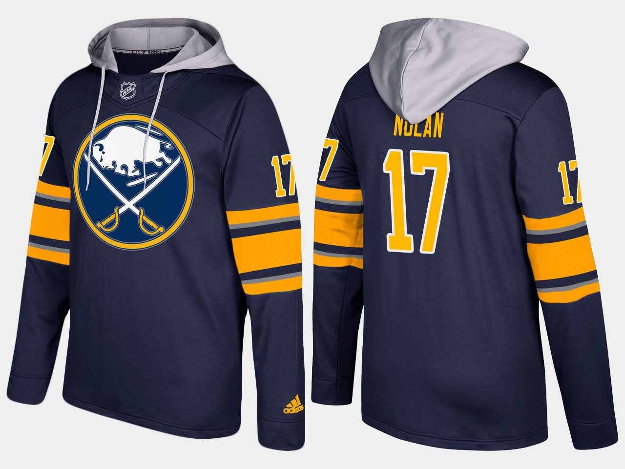 NHL Men Buffalo sabres 17 jordan nolan blue hoodie